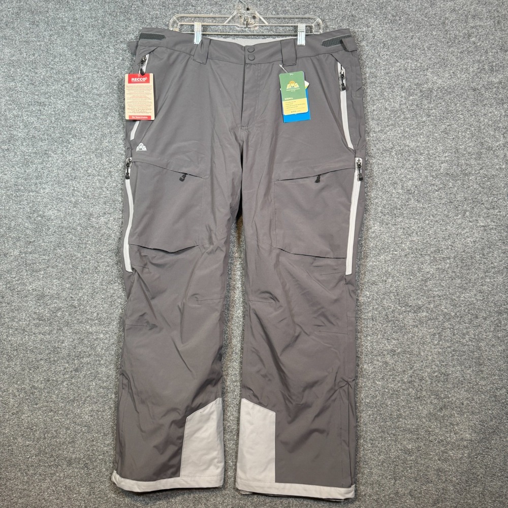 Eastern Mountain Sports EMS Pants Mens XL Gray Insulated Ski Snow W/ Recco‎ NEW